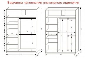 Шкаф-купе 1600 серии SOFT D1+D3+B2+PL1 (2 ящика+1штанга) профиль «Графит» в Добрянке - dobryanka.ok-mebel.com | фото 7