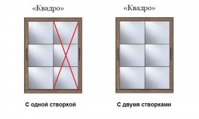 Шкаф-купе №19 Серия 3 Квадро (1700) Ясень Анкор светлый в Добрянке - dobryanka.ok-mebel.com | фото 3