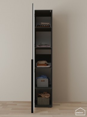 Шкаф Linnea MHR-1-2 2050х400х510 (Графит-М 11.1.25) в Добрянке - dobryanka.ok-mebel.com | фото 4