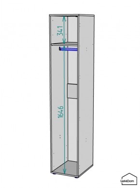 Шкаф Linnea MHR-1 2050х400х510 (Белый-М 11.1.1) в Добрянке - dobryanka.ok-mebel.com | фото 3