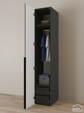 Шкаф Linnea MHR-1-3 2050х400х510 (Графит-М 11.1.25) в Добрянке - dobryanka.ok-mebel.com | фото 5