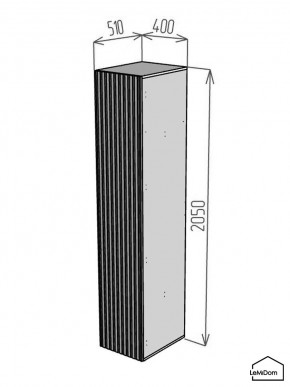 Шкаф Linnea MHR-1PO-2 2050х400х510 (Белый-М 11.1.1) в Добрянке - dobryanka.ok-mebel.com | фото 2