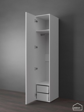 Шкаф Linnea MHR-1PO-3 2050х400х510 (Белый-М 11.1.1) в Добрянке - dobryanka.ok-mebel.com | фото 4