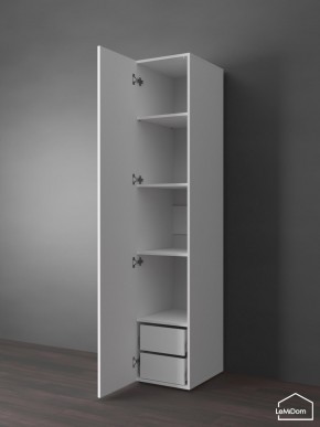 Шкаф Linnea MHR-1PO-4 2050х400х510 (Белый-М 11.1.1) в Добрянке - dobryanka.ok-mebel.com | фото 5