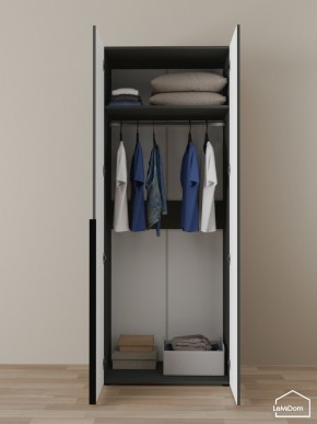 Шкаф Linnea MHR-2 2050х800х510 (Графит-М 11.1.25) в Добрянке - dobryanka.ok-mebel.com | фото 4