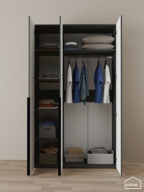 Шкаф Linnea MHR-3-1 2050х1200х510 (Графит-М 11.1.25) в Добрянке - dobryanka.ok-mebel.com | фото 4