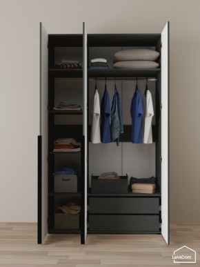 Шкаф Linnea MHR-3-2 2050х1200х510 (Графит-М 11.1.25) в Добрянке - dobryanka.ok-mebel.com | фото 5