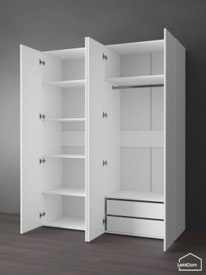 Шкаф Linnea MHR-4PO-2 2050х1600х510 (Белый-М 11.1.2) в Добрянке - dobryanka.ok-mebel.com | фото 5