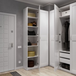 Шкаф МАКС однодверный узкий, цвет белый в Добрянке - dobryanka.ok-mebel.com | фото 4