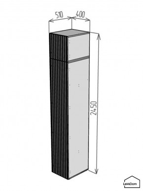 Шкаф с антресолью Linnea MHR-1A-2 2450х400х510 (Белый-М 11.1.1) в Добрянке - dobryanka.ok-mebel.com | фото 2
