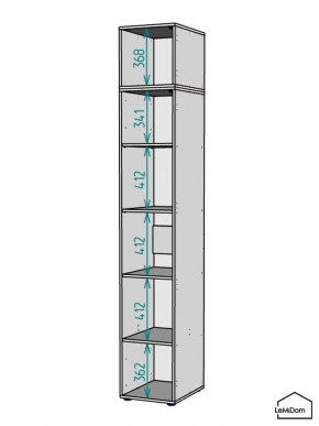 Шкаф с антресолью Linnea MHR-1A-2 2450х400х510 (Белый-М 11.1.1) в Добрянке - dobryanka.ok-mebel.com | фото 3