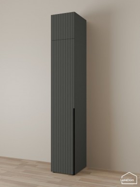 Шкаф с антресолью Linnea MHR-1A-2 2450х400х510 (Графит-М 11.1.25) в Добрянке - dobryanka.ok-mebel.com | фото