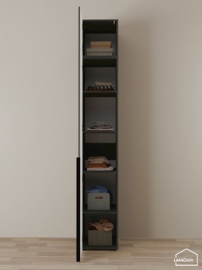 Шкаф с антресолью Linnea MHR-1A-2 2450х400х510 (Графит-М 11.1.25) в Добрянке - dobryanka.ok-mebel.com | фото 4