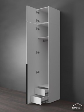 Шкаф с антресолью Linnea MHR-1A-3 2450х400х510 (Белый-М 11.1.1) в Добрянке - dobryanka.ok-mebel.com | фото 6