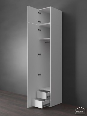 Шкаф с антресолью Linnea MHR-1POA-3 2450х400х510 (Белый-М 11.1.2) в Добрянке - dobryanka.ok-mebel.com | фото 6