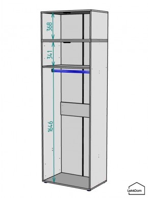 Шкаф с антресолью Linnea MHR-2A-1 2450х800х510 (ДВ-М 11.1.25) в Добрянке - dobryanka.ok-mebel.com | фото 3