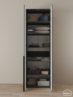 Шкаф с антресолью Linnea MHR-2A-2 2450х800х510 (Графит-М 11.1.25) в Добрянке - dobryanka.ok-mebel.com | фото 4