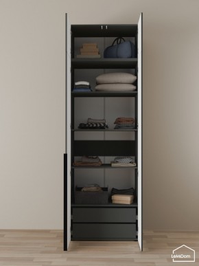 Шкаф с антресолью Linnea MHR-2A-3 2450х800х510 (Графит-М 11.1.25) в Добрянке - dobryanka.ok-mebel.com | фото 5