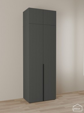 Шкаф с антресолью Linnea MHR-2A-4 2450х800х510 (Графит-М 11.1.25) в Добрянке - dobryanka.ok-mebel.com | фото