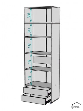 Шкаф с антресолью Linnea MHR-2POA-4 2450х800х510 (Белый-М 11.1.2) в Добрянке - dobryanka.ok-mebel.com | фото 3