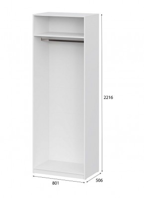 Шкаф ШК-5 (800) Белый текстурный в Добрянке - dobryanka.ok-mebel.com | фото 4