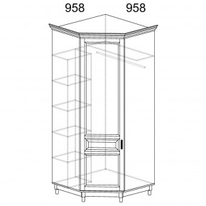 Шкаф угловой №418 Прованс в Добрянке - dobryanka.ok-mebel.com | фото 2