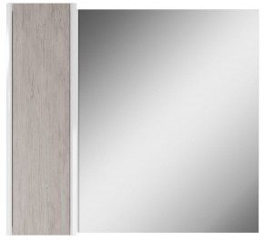 Шкаф-зеркало Uno 80 Дуб серый левый/правый Домино (DU1504HZ) в Добрянке - dobryanka.ok-mebel.com | фото 2