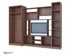Стенка Марта 11 (Венге/Беленый дуб) в Добрянке - dobryanka.ok-mebel.com | фото 4