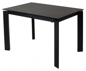 Стол CORNER 120 MATT BLACK MARBLE SOLID CERAMIC / BLACK, ®DISAUR в Добрянке - dobryanka.ok-mebel.com | фото 1