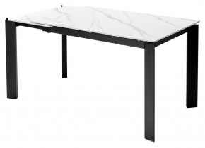 Стол CORNER 120 MATT WHITE MARBLE SOLID CERAMIC / BLACK, ®DISAUR в Добрянке - dobryanka.ok-mebel.com | фото 4