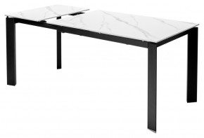 Стол CORNER 120 MATT WHITE MARBLE SOLID CERAMIC / BLACK, ®DISAUR в Добрянке - dobryanka.ok-mebel.com | фото 5