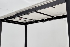 Стол CORNER 120 MATT WHITE MARBLE SOLID CERAMIC / BLACK, ®DISAUR в Добрянке - dobryanka.ok-mebel.com | фото 9