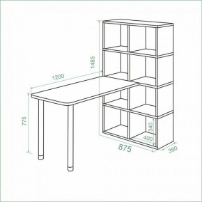 Стол компьютерный Bartolo в Добрянке - dobryanka.ok-mebel.com | фото 2