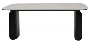 Стол NORD 200 TL-102 Бежевый мрамор, испанская керамика / черный каркас, ®DISAUR в Добрянке - dobryanka.ok-mebel.com | фото 4