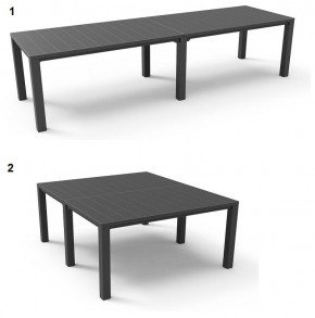Стол раскладной Джули (Julie Double table 2 configurations) Графит в Добрянке - dobryanka.ok-mebel.com | фото 1