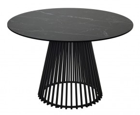 Стол TERNI 120 MATT BLACK MARBLE SOLID CERAMIC Черный мрамор матовый, керамика /Черн.каркас, ®DISAUR в Добрянке - dobryanka.ok-mebel.com | фото 8