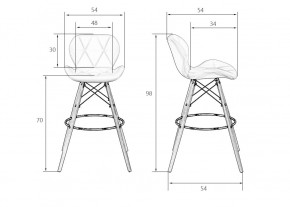 Стул барный DOBRIN BUTTERFLY BAR, ножки светлый бук, цвет белый в Добрянке - dobryanka.ok-mebel.com | фото 6