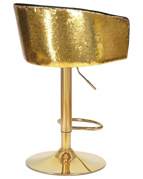 Стул барный DOBRIN DARCY GOLD SHINY, черный велюр с золотыми пайетками в Добрянке - dobryanka.ok-mebel.com | фото 4