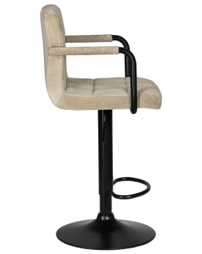 Стул барный DOBRIN KRUGER ARM BLACK, бежевый вельвет (LAR-E2041-04) в Добрянке - dobryanka.ok-mebel.com | фото 3
