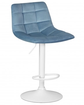 Стул барный DOBRIN TAILOR WHITE, пудрово-голубой велюр (MJ9-74) в Добрянке - dobryanka.ok-mebel.com | фото