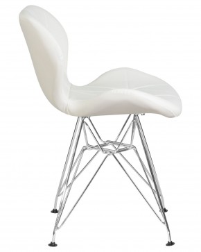 Стул обеденный DOBRIN BUTTERFLY CHROME, ножки хром, цвет белый в Добрянке - dobryanka.ok-mebel.com | фото 3