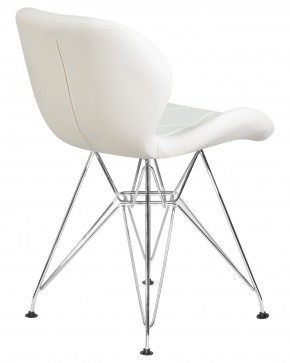 Стул обеденный DOBRIN BUTTERFLY CHROME, ножки хром, цвет белый в Добрянке - dobryanka.ok-mebel.com | фото 4