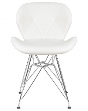 Стул обеденный DOBRIN BUTTERFLY CHROME, ножки хром, цвет белый в Добрянке - dobryanka.ok-mebel.com | фото 6