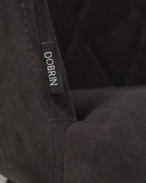 Стул обеденный DOBRIN ROBY, ЭМАЛЬ ЧЕРНЫЙ МУАР велюр Catania Espresso в Добрянке - dobryanka.ok-mebel.com | фото 9