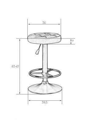 Табурет барный DOBRIN BRUNO LM-5008 (желтый) в Добрянке - dobryanka.ok-mebel.com | фото 2