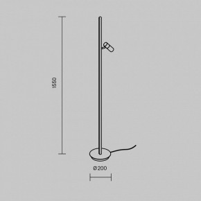 Торшер Maytoni Thin MOD395FL-L28B3K в Добрянке - dobryanka.ok-mebel.com | фото 5
