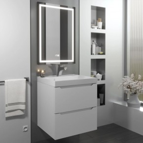 Тумба с раковиной Uperwood Tanos 50 см, подвесная, белая матовая в Добрянке - dobryanka.ok-mebel.com | фото
