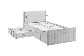 ТВИКС Кровать с ящиками 900 в Добрянке - dobryanka.ok-mebel.com | фото 3
