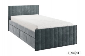 ТВИКС Кровать с ящиками 900 (графит) в Добрянке - dobryanka.ok-mebel.com | фото