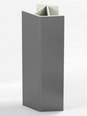 Угловое соединение для цоколя 135 гр. h100 мм (Алюминий, Белый, Черный, Сонома) в Добрянке - dobryanka.ok-mebel.com | фото 1